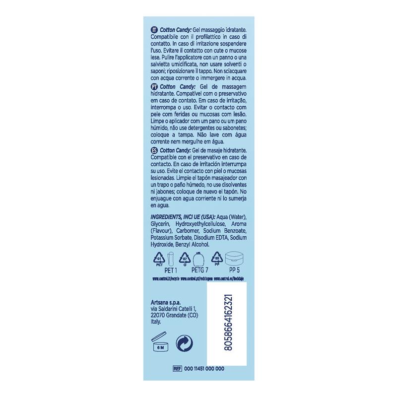 CONTROL Gel de Masaje Cotton Candy 200 ml