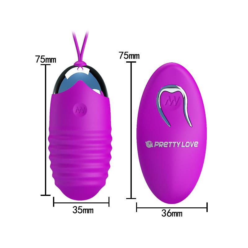 PRETTYLOVE Huevo Vibrador Jessica USB Purpura