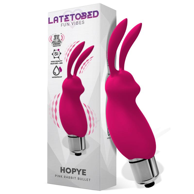 LATETOBED Hopye Bala Vibradora Conejito Silicona Rosa