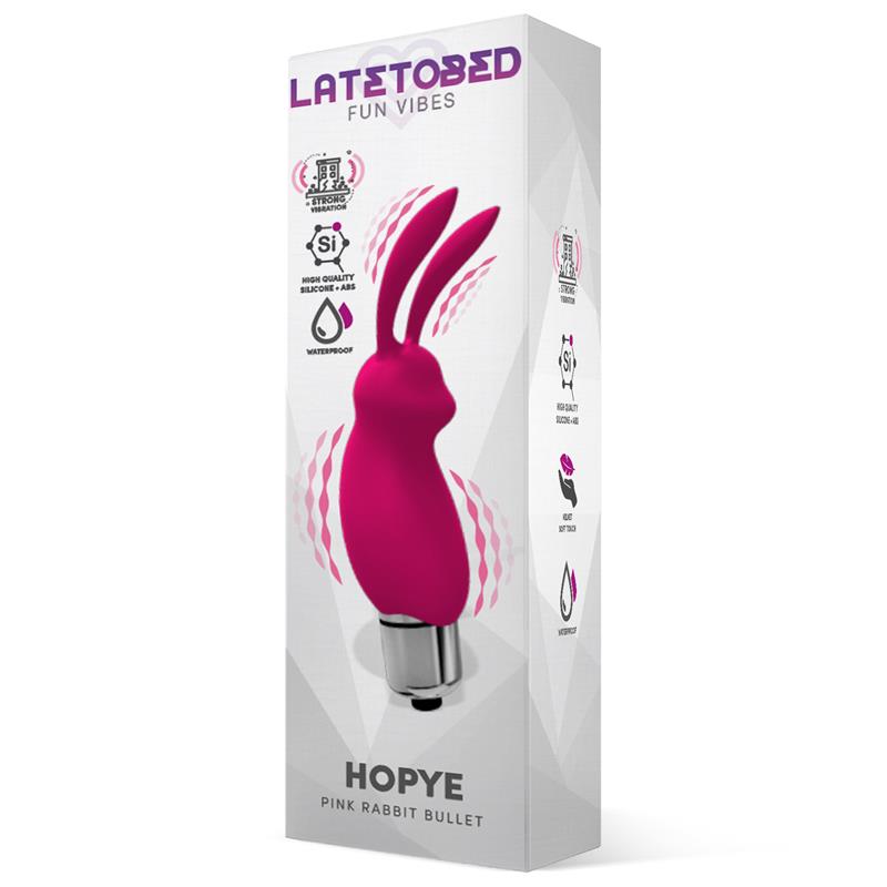 LATETOBED Hopye Bala Vibradora Conejito Silicona Rosa