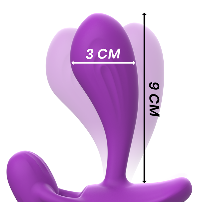 INTENSE Shelly Duo Anal-Perineo, Vaginal-Clítoris Remoto Morado