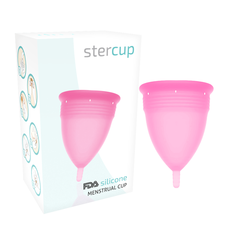 STERCUP Copa Menstrual FDA Silicona Rosa Talla S