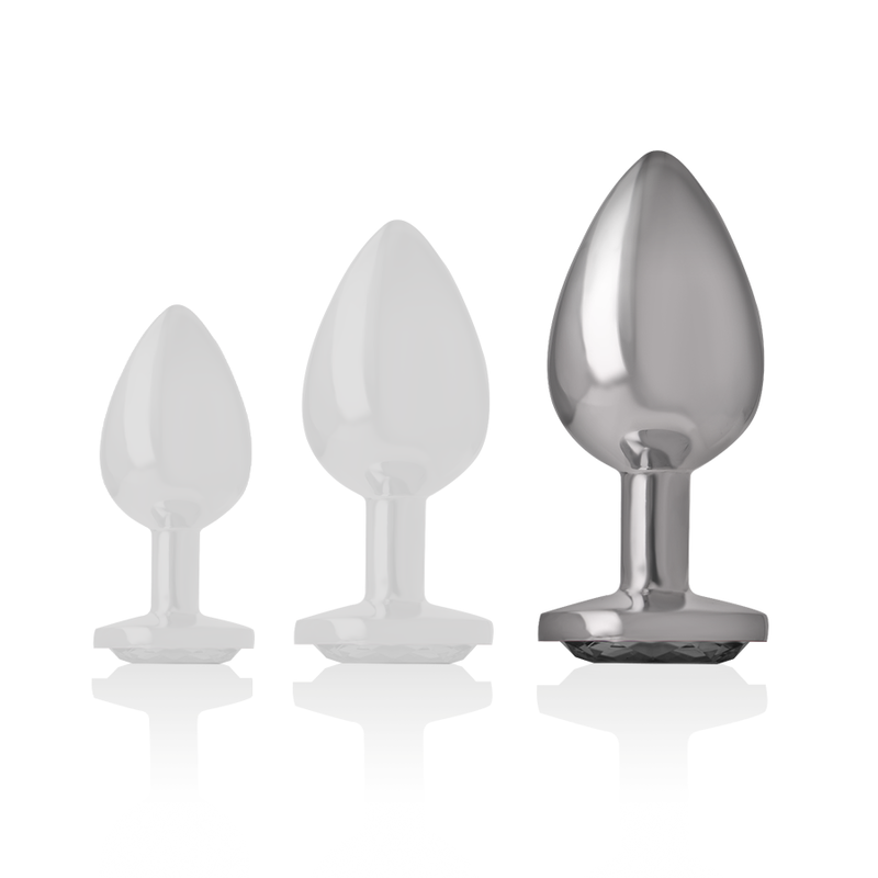 INTENSE Plug Anal Metal Aluminio Corazón Blanco Talla L