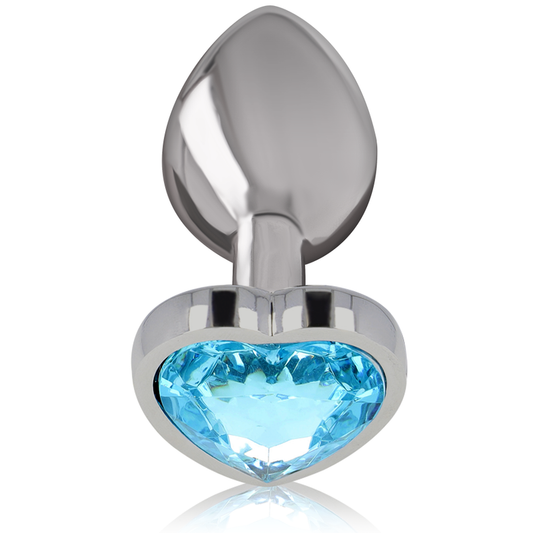 INTENSE Plug Anal Metal Aluminio Corazón Azul Talla L