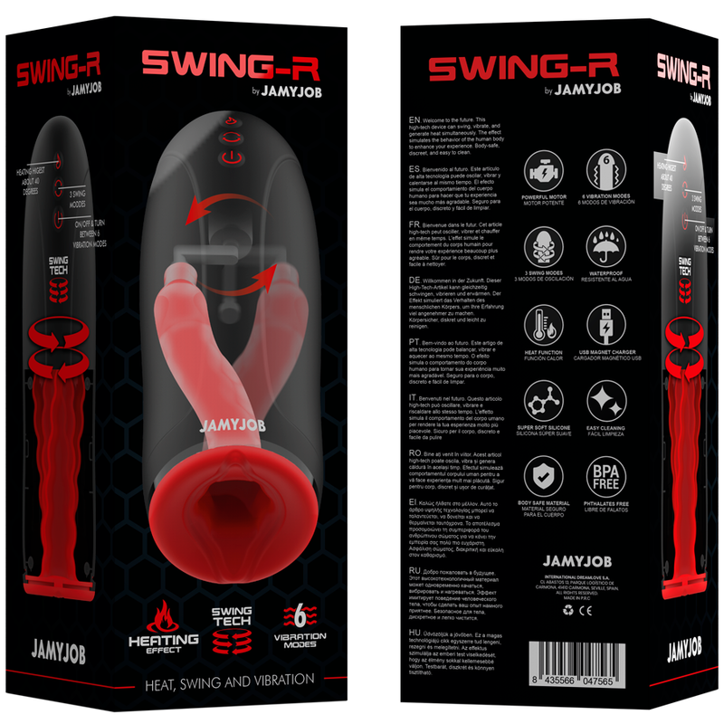 JAMYJOB Swing-R Masturbador de Calor, Oscilación y Vibración