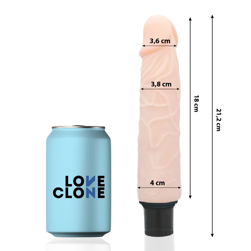 LOVECLONE Finn Vibrador Realístico Self Lubrication 21,2 cm y 3,8 cm diámetro