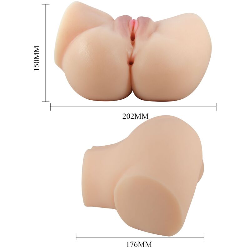 PRETTYLOVE CRAZY BULL Vagina y Ano Realísticos Vibrador Emilia