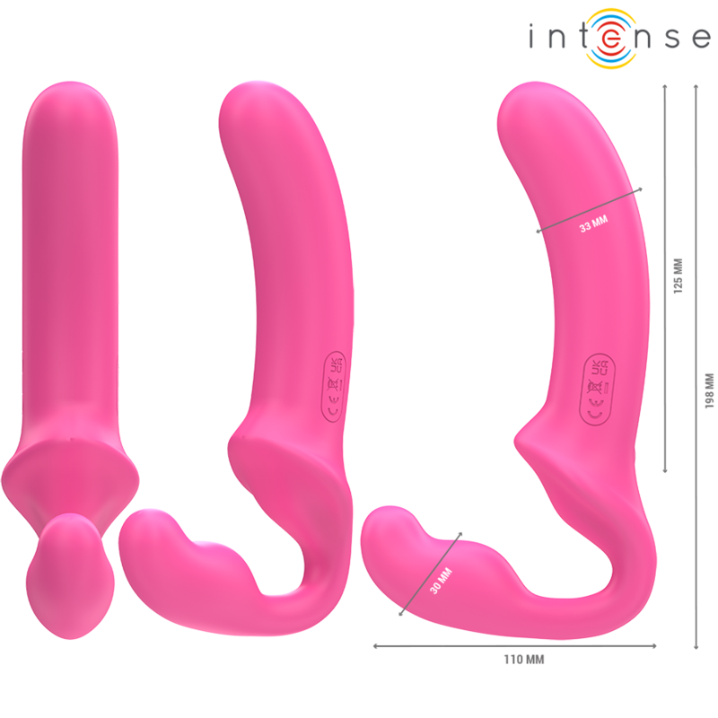 INTENSE Amy Vibrador Doble 20cm Rosa Control Remoto