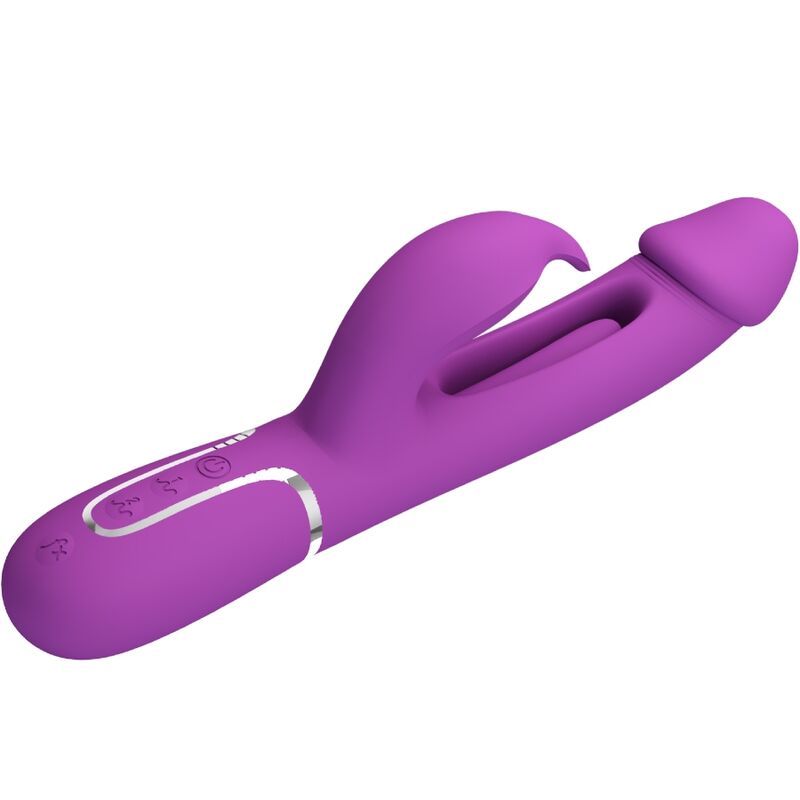 PRETTY LOVE Kampas Vibrador Rabbit Multifunción 3 en 1 Morado