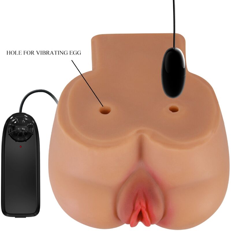 PRETTYLOVE CRAZY BULL Kylie Trasero Vibrador con Vagina y Ano Realístico Natural Control Remoto