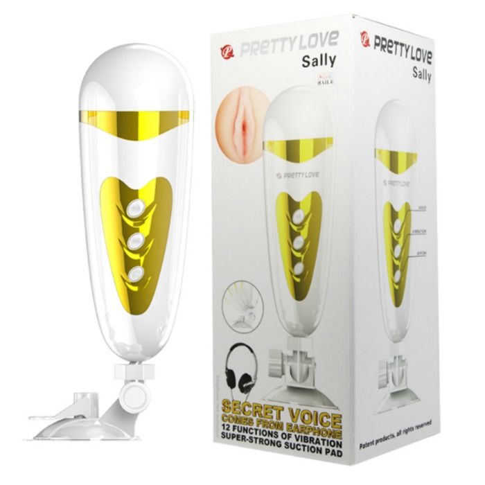 PRETTYLOVE Masturbador Masculino con Vibración y Sonido Sally