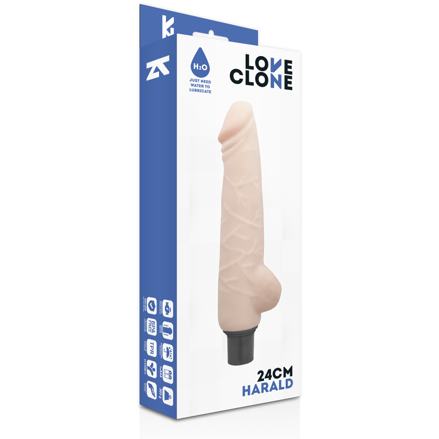LOVECLONE Harald Vibrador Realístico Self Lubrication 24 cm y 4 cm diámetro