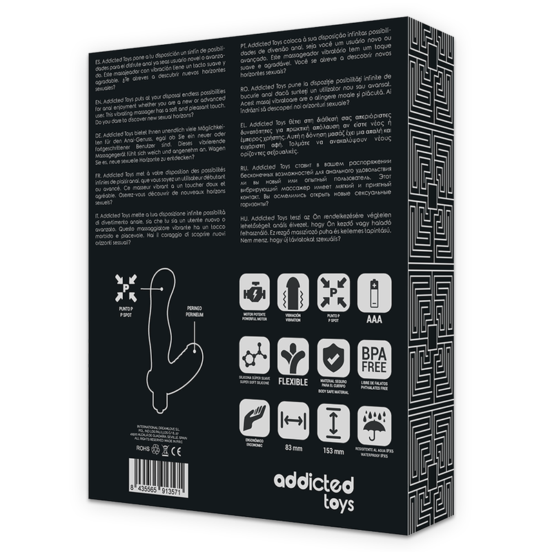 ADDICTED TOYS Estimulador Anal Próstata Silicona P-Spot Vibe