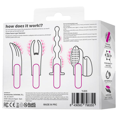 LATETOBED 4Fun Bala Vibrador y 4 Fundas USB Impermeable Silicona