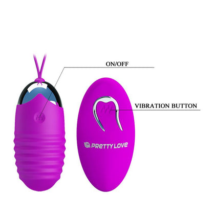 PRETTYLOVE Huevo Vibrador Jessica USB Purpura