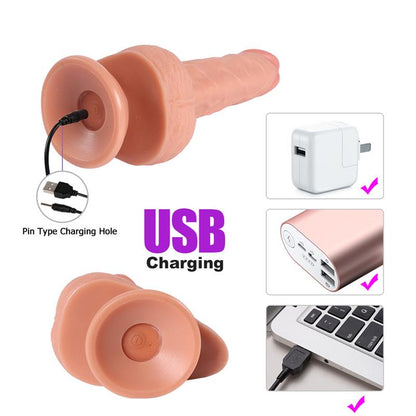 SHEQU Haydon Dildo con 20 Modos de Vibración y Estimulador de Clítoris
