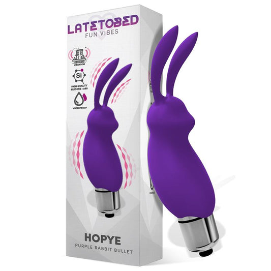 LATETOBED Hopye Bala Vibradora Conejito Silicona Púrpura