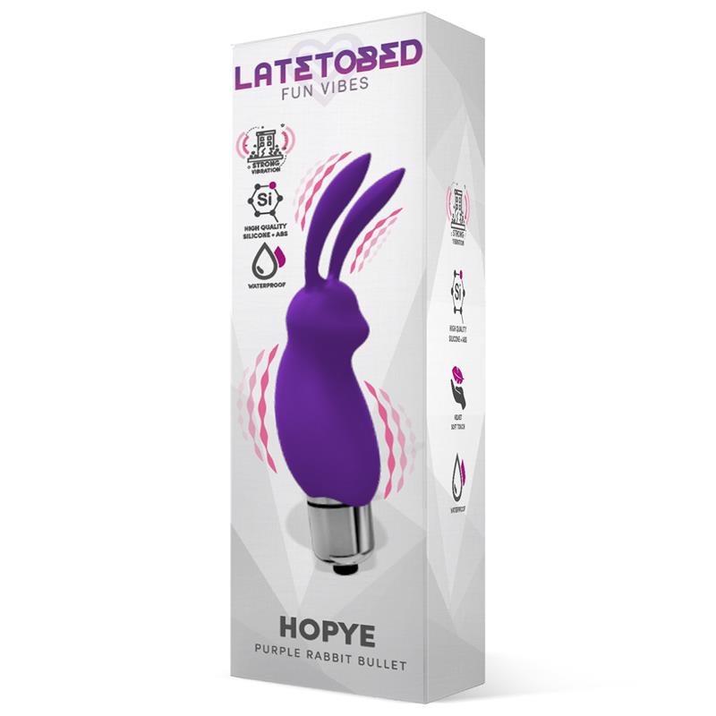 LATETOBED Hopye Bala Vibradora Conejito Silicona Púrpura