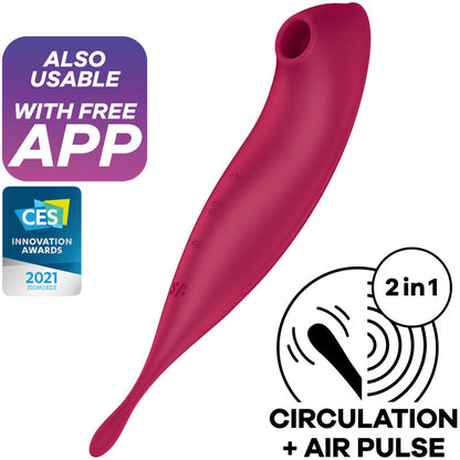 SATISFYER Twirling Pro+ – Estimulador y Vibrador con App · Estimulación de Precisión Verde