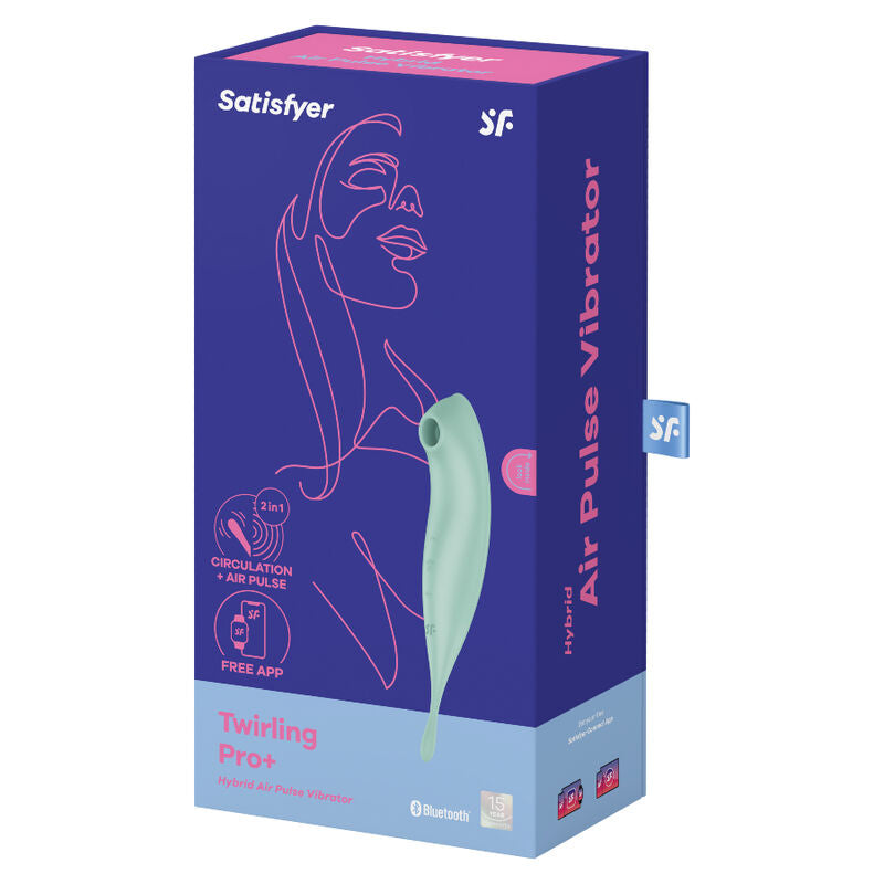 SATISFYER Twirling Pro+ – Estimulador y Vibrador con App · Estimulación de Precisión Verde