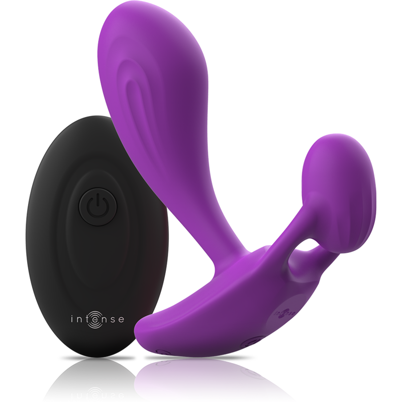 INTENSE Shelly Duo Anal-Perineo, Vaginal-Clítoris Remoto Morado