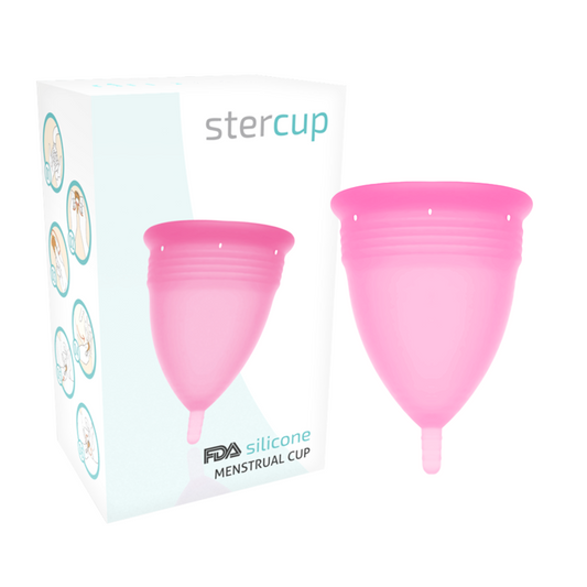 STERCUP Copa Menstrual FDA Silicona Rosa Talla L