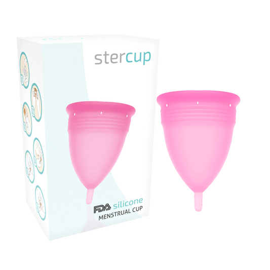 STERCUP Copa Menstrual FDA Silicona Rosa Talla S