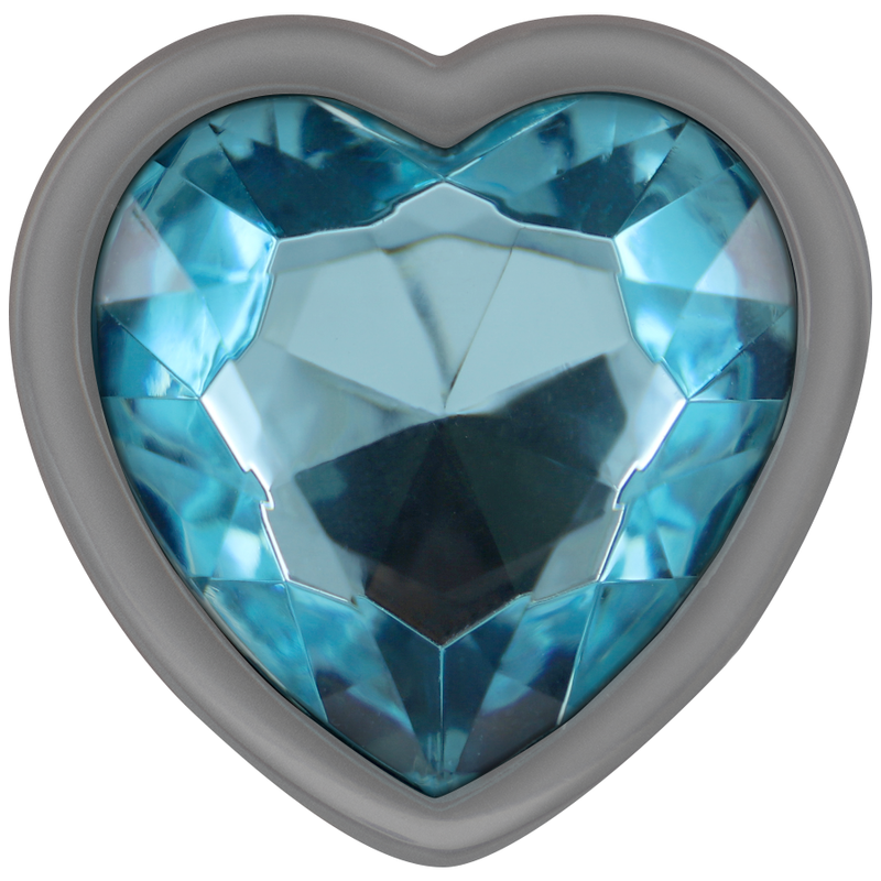 INTENSE Plug Anal Metal Aluminio Corazón Azul Talla L