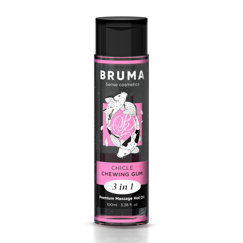 BRUMA Aceite de Masaje Premium Efecto Calor Sabor Chicle 100 ml