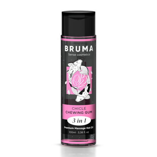 BRUMA Aceite de Masaje Premium Efecto Calor Sabor Chicle 100 ml