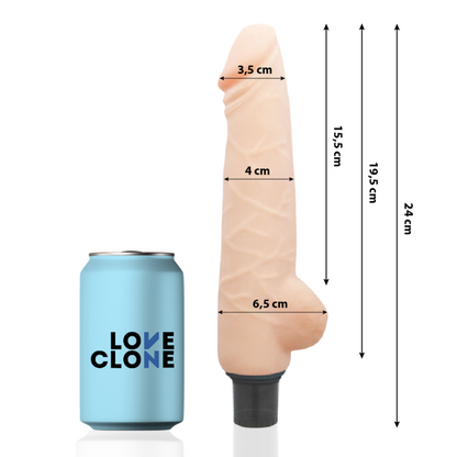 LOVECLONE Harald Vibrador Realístico Self Lubrication 24 cm y 4 cm diámetro