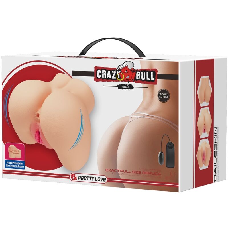 PRETTYLOVE CRAZY BULL Vagina y Ano Realísticos Vibrador Mila