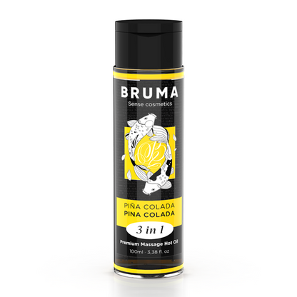 BRUMA Aceite de Masaje Premium Efecto Calor Sabor Piña Colada 100 ml