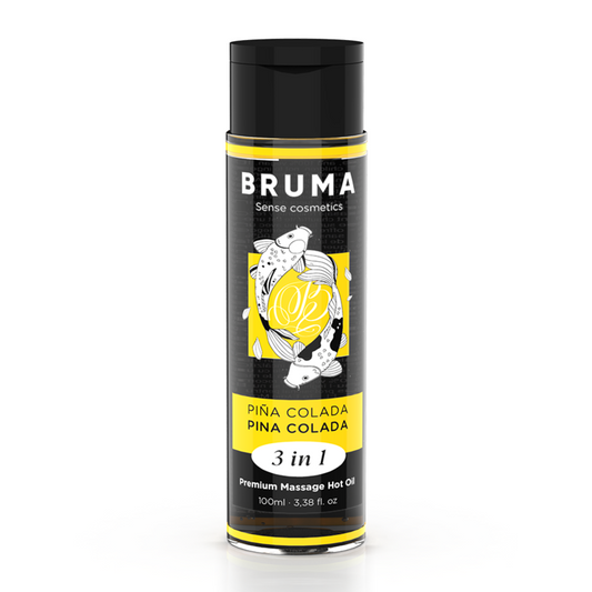 BRUMA Aceite de Masaje Premium Efecto Calor Sabor Piña Colada 100 ml