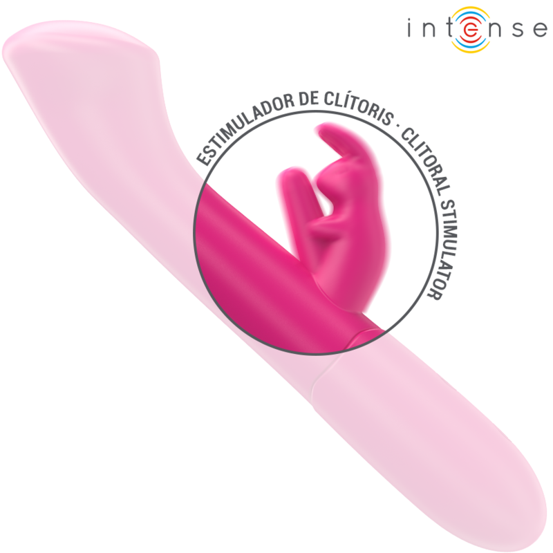 INTENSE Julieta Vibrador Rabbit 18,6 cm con 10 modos de vibración (Rosa)