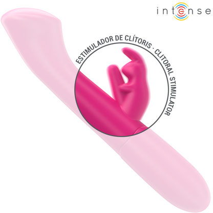 INTENSE Julieta Vibrador Rabbit 18,6 cm con 10 modos de vibración (Rosa)