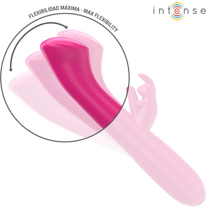 INTENSE Julieta Vibrador Rabbit 18,6 cm con 10 modos de vibración (Rosa)
