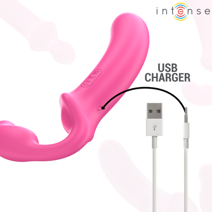 INTENSE Amy Vibrador Doble 20cm Rosa Control Remoto
