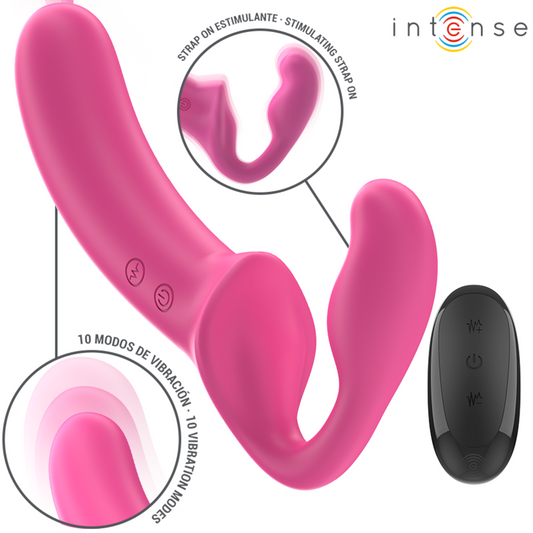 INTENSE Amy Vibrador Doble 20cm Rosa Control Remoto