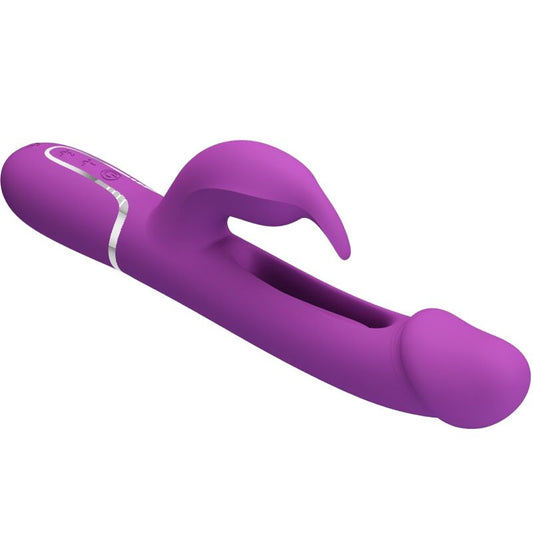 PRETTY LOVE Kampas Vibrador Rabbit Multifunción 3 en 1 Morado