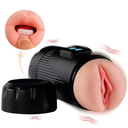 SHEQU Kay Masturbador Doble con Vibración Dual Boca y Vagina