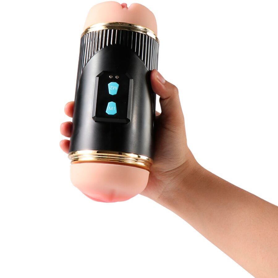 SHEQU Kay Masturbador Doble con Vibración Dual Boca y Vagina