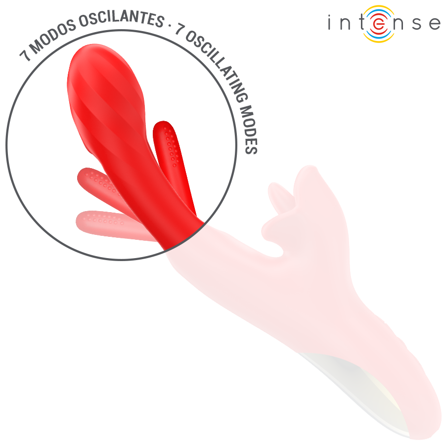 INTENSE Jessica Vibrador Multifunción para Estimulación de Clítoris 24,8 cm (Rojo)