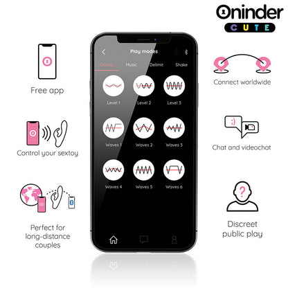 ONINDER CUTE Love Bunny Estimulador Punto G y Clítoris con Control por App