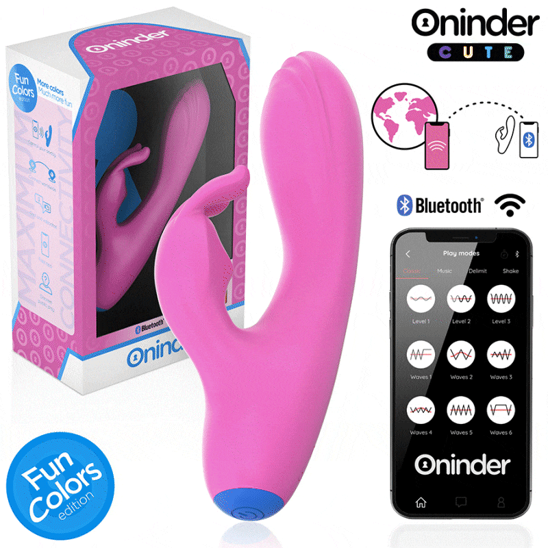 ONINDER CUTE Love Bunny Estimulador Punto G y Clítoris con Control por App