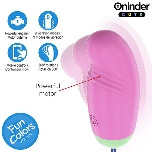 ONINDER CUTE Love Pleasure Huevo Vibro-Rotador 360 Silicona con App