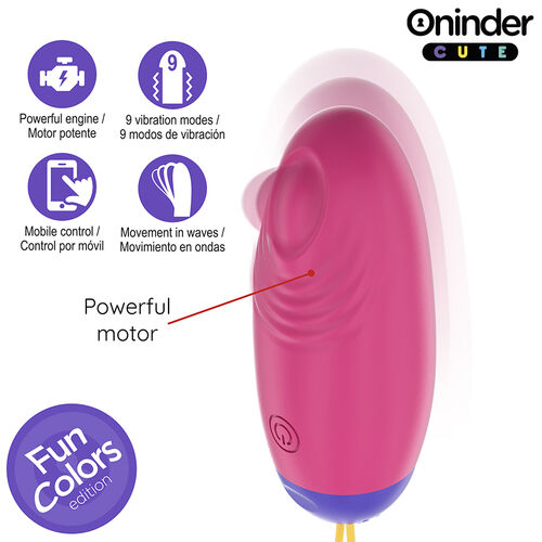 ONINDER CUTE Love Pleasure Huevo Vibro-Wave Tapping Silicona con App