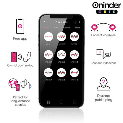 ONINDER CUTE Love Pleasure Huevo Vibro-Wave Tapping Silicona con App