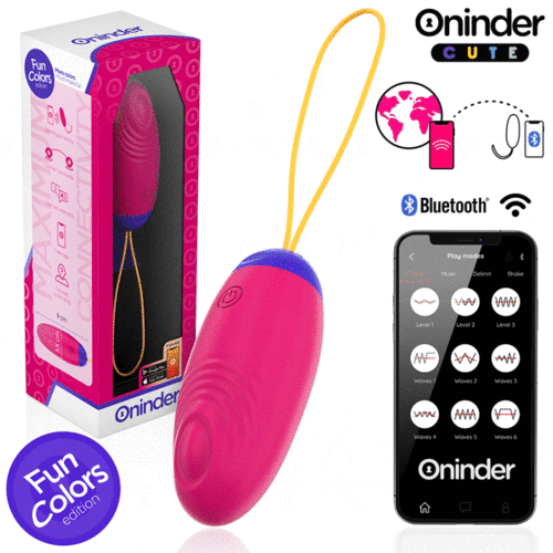 ONINDER CUTE Love Pleasure Huevo Vibro-Wave Tapping Silicona con App