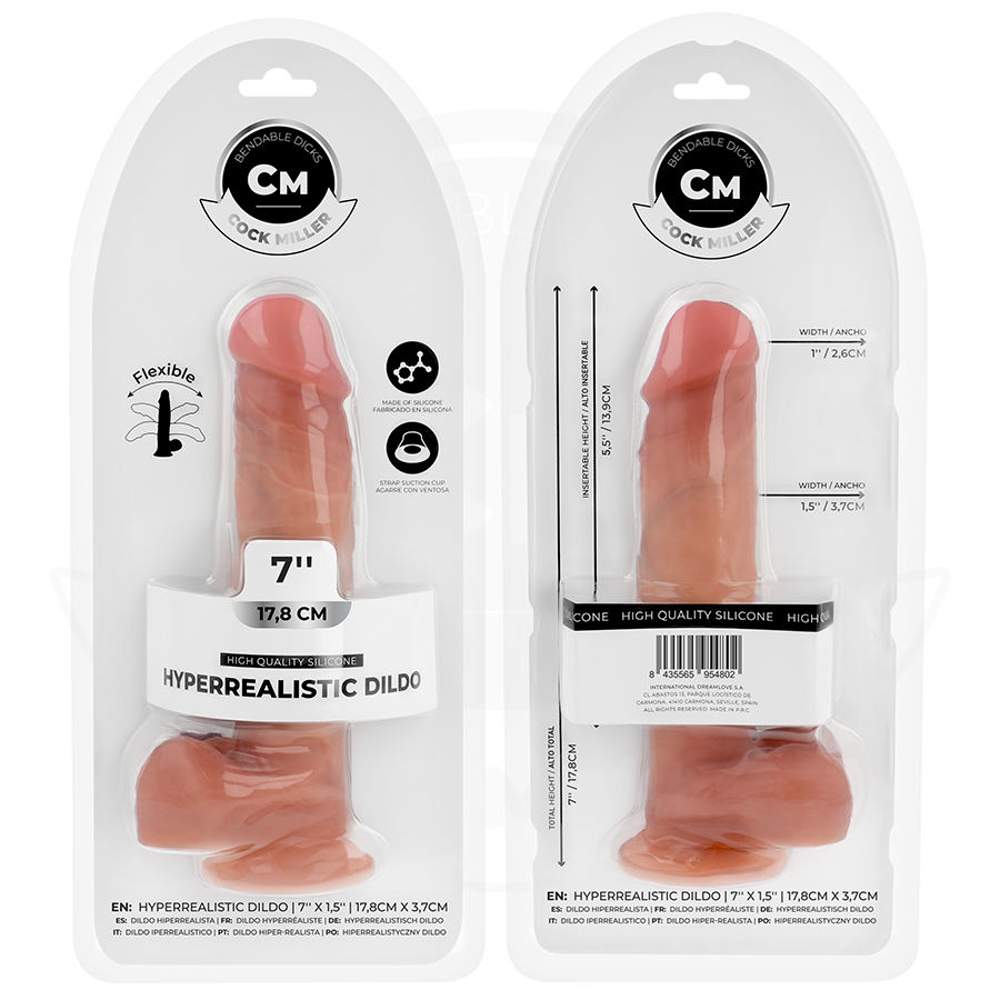 Cock Miller Dildo Hiperrealista Articulable 17,8 cm